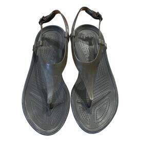 ⭐️ Women’s Crocs Brown Thong Sandals Size 7. Beachy. Confort. Casual.